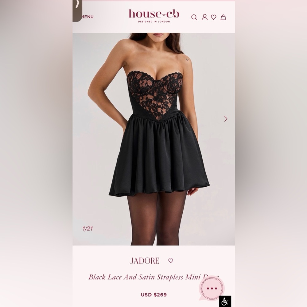 House of CB JADORE Lace Bustier Mini Dress